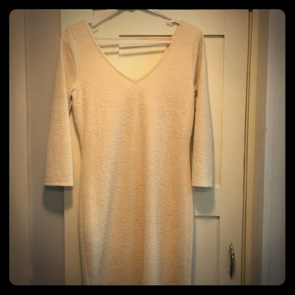 Cream colored midi dress